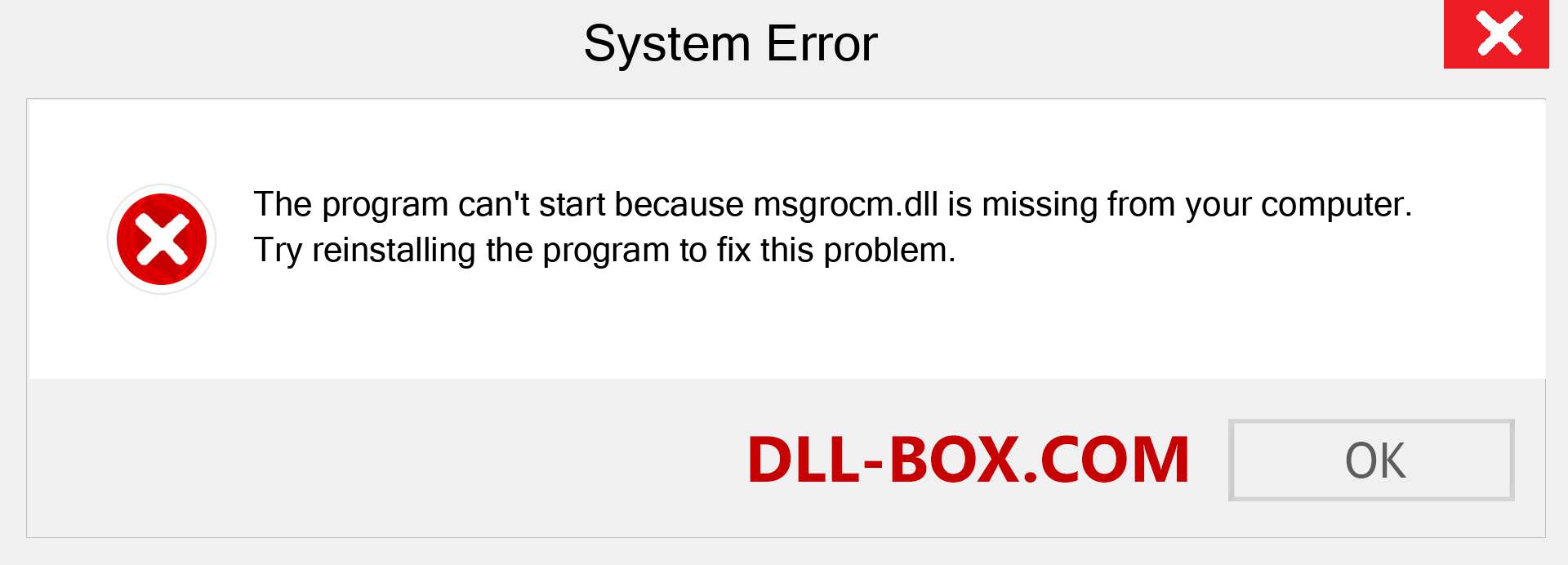  msgrocm.dll file is missing?. Download for Windows 7, 8, 10 - Fix  msgrocm dll Missing Error on Windows, photos, images