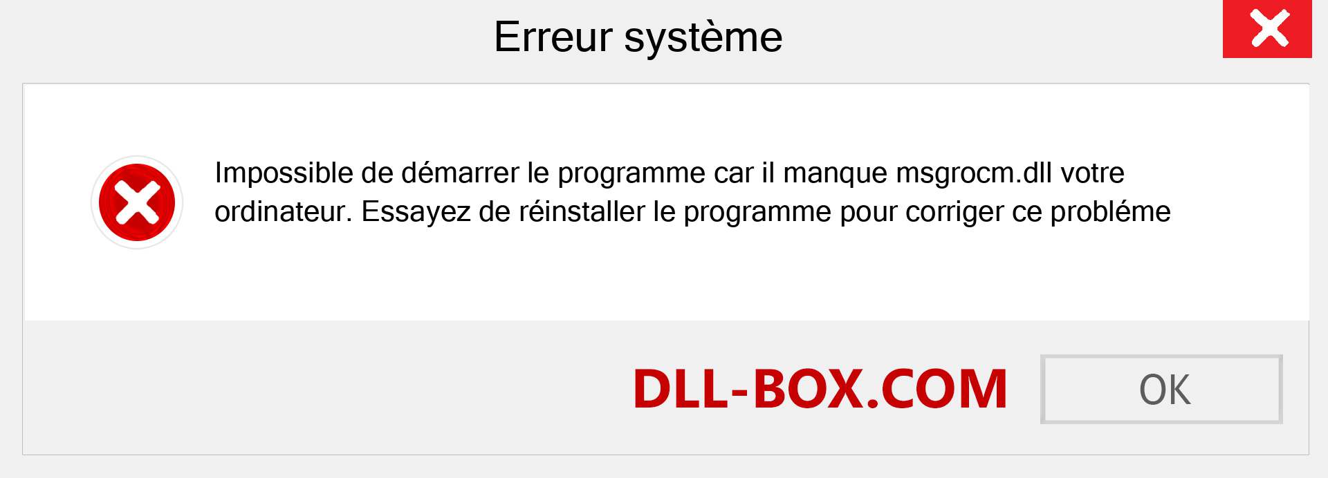 Le fichier msgrocm.dll est manquant ?. Télécharger pour Windows 7, 8, 10 - Correction de l'erreur manquante msgrocm dll sur Windows, photos, images